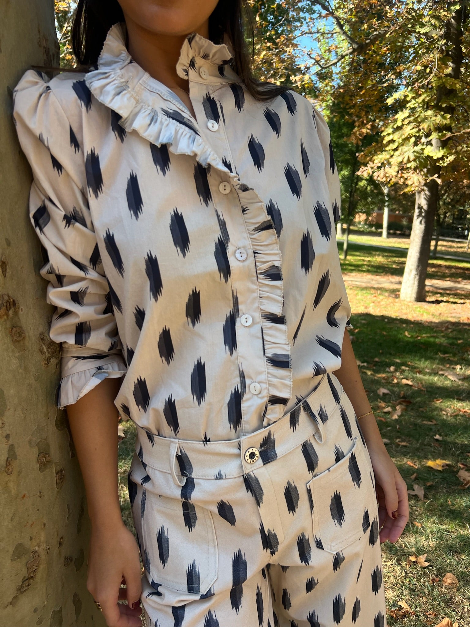 BLUSA ROMBOS GRIS - ONCE28