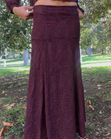 FALDA LARGA PERLA BURDEOS - ONCE28