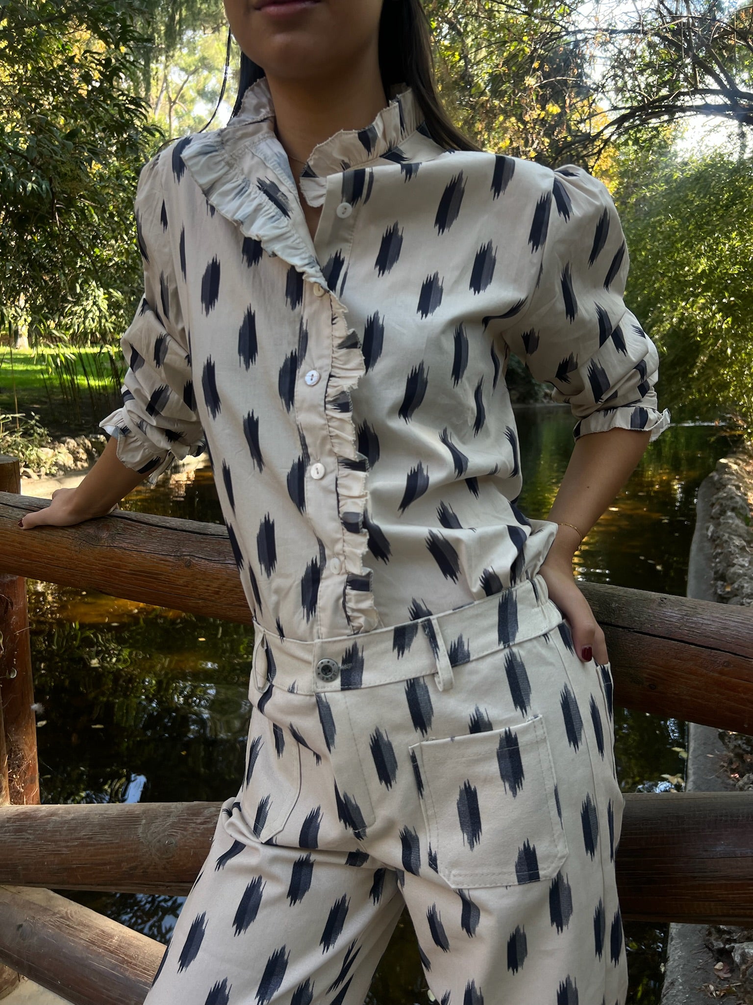 BLUSA ROMBOS GRIS - ONCE28