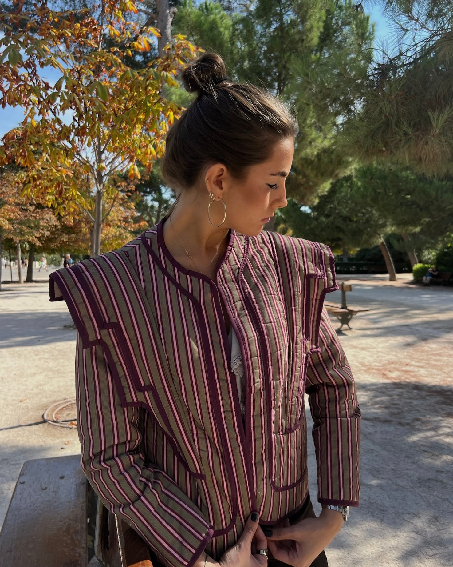 CHAQUETA RAYAS HOMBRERAS - ONCE28