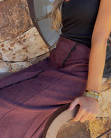 FALDA ONDULINAS BURDEOS