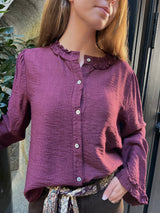 BLUSA BOTONES BURDEOS