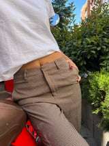 PANTALÓN PATA DE GALLO MARRÓN