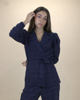 CHAQUETA CUADROS AZUL - ONCE28
