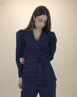 CHAQUETA CUADROS AZUL - ONCE28