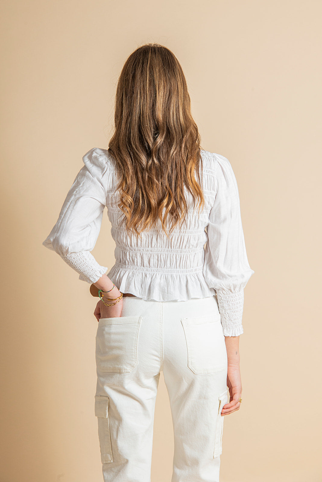 CAMISA FRUNCE GRANDE BLANCA