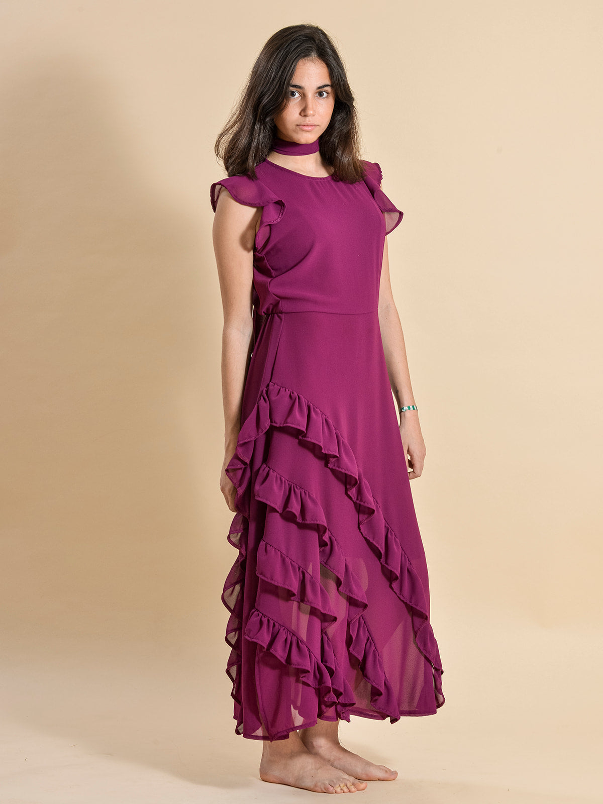 VESTIDO VOLANTES BUGANVILLA