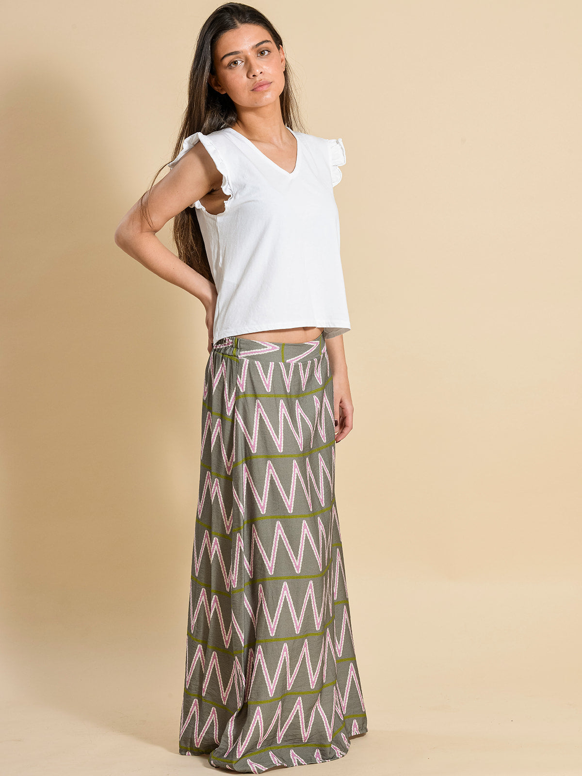 FALDA ZIGZAG ROSA