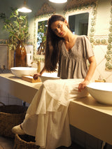 FALDA GASA BEIGE