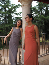 VESTIDO FLUIDO TAUPE