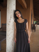 VESTIDO MARRÓN