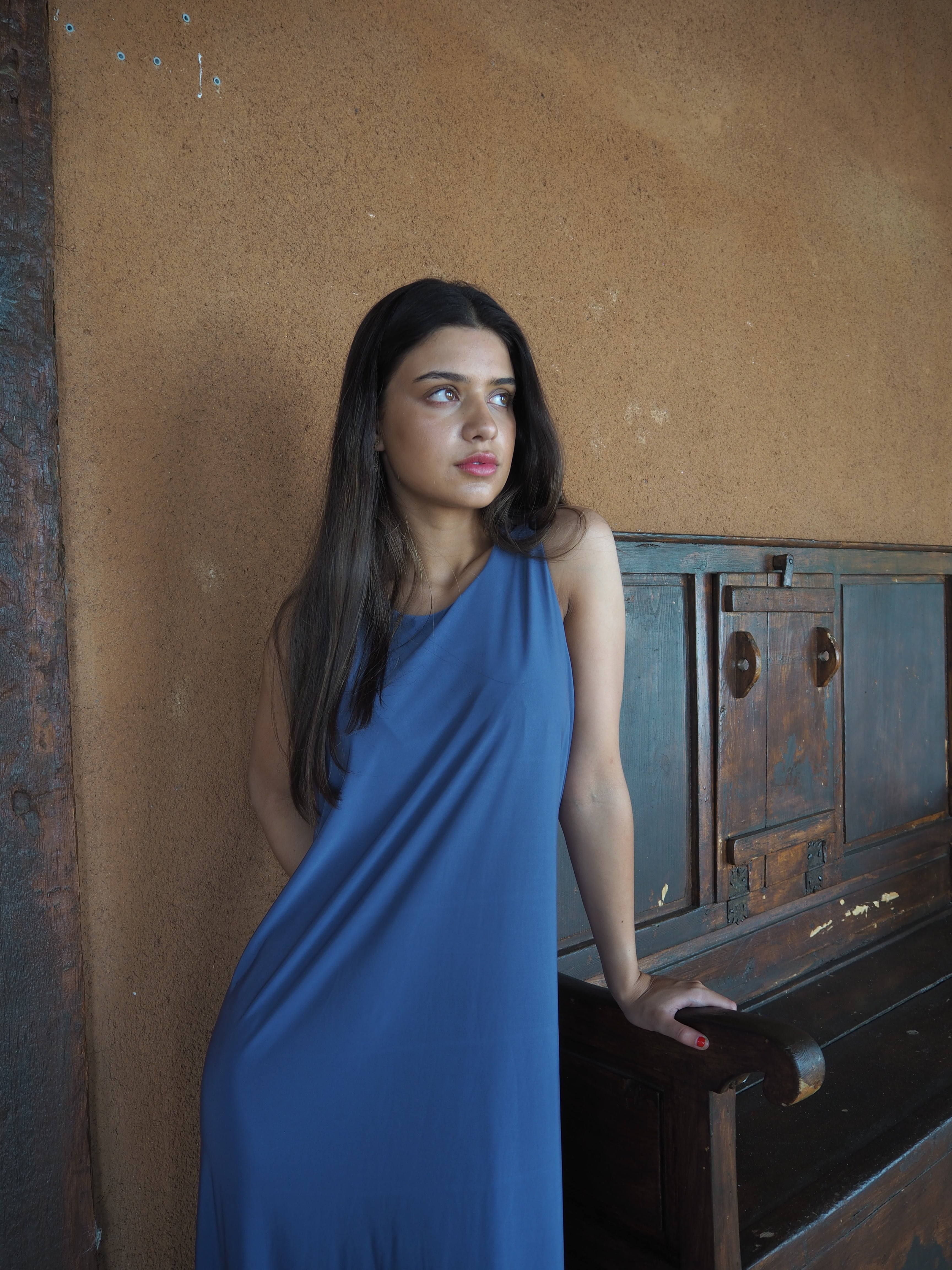 VESTIDO FLUIDO AZUL