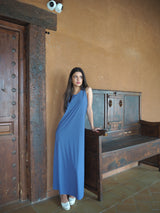 VESTIDO FLUIDO AZUL