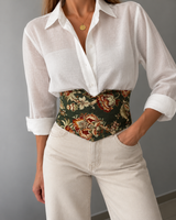 FAJÍN FLORES/RAYAS BEIGE