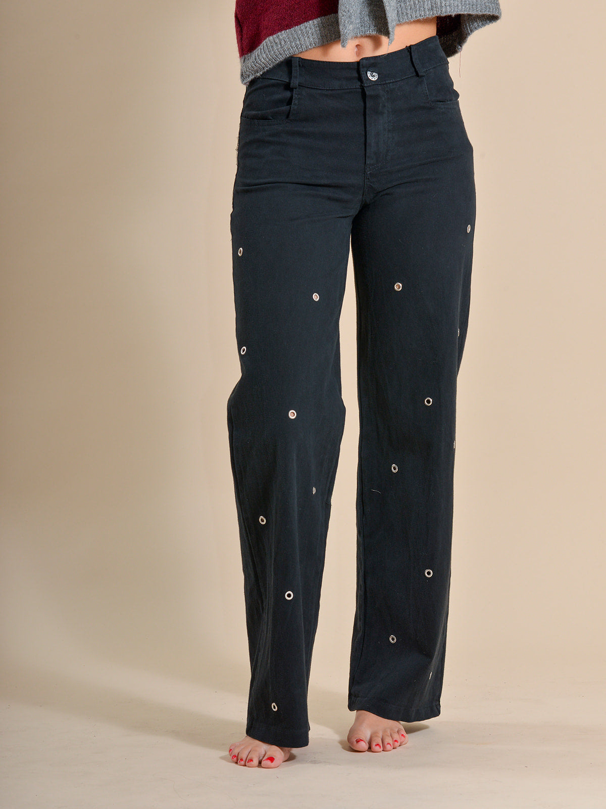 PANTALÓN TACHAS NEGRO - ONCE28