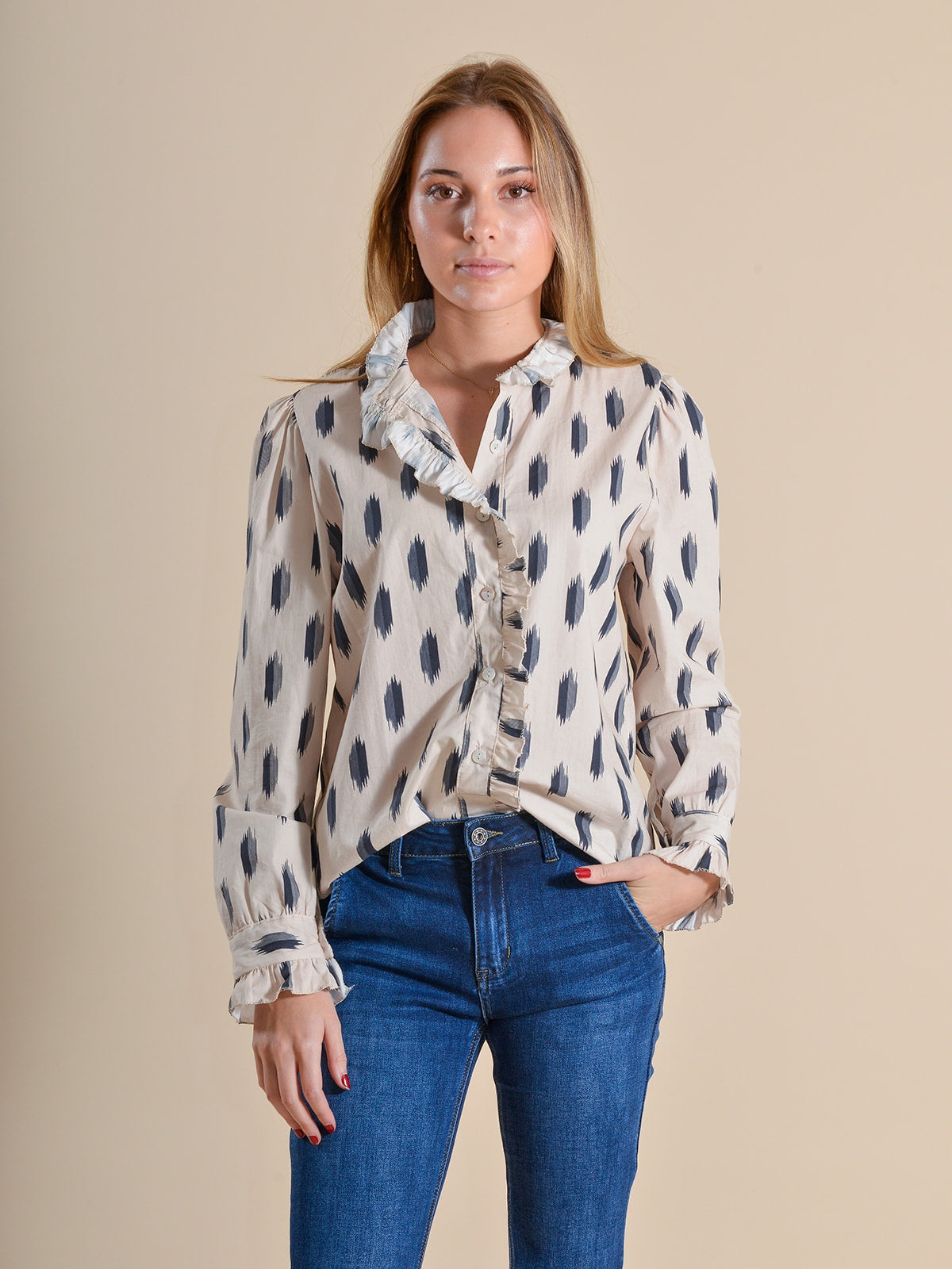 BLUSA ROMBOS GRIS - ONCE28