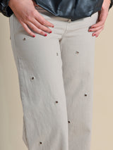 PANTALÓN TACHAS BEIGE - ONCE28