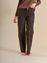 PANTALÓN TACHAS MARRÓN - ONCE28