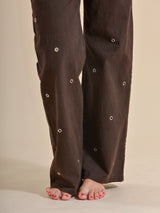 PANTALÓN TACHAS MARRÓN - ONCE28