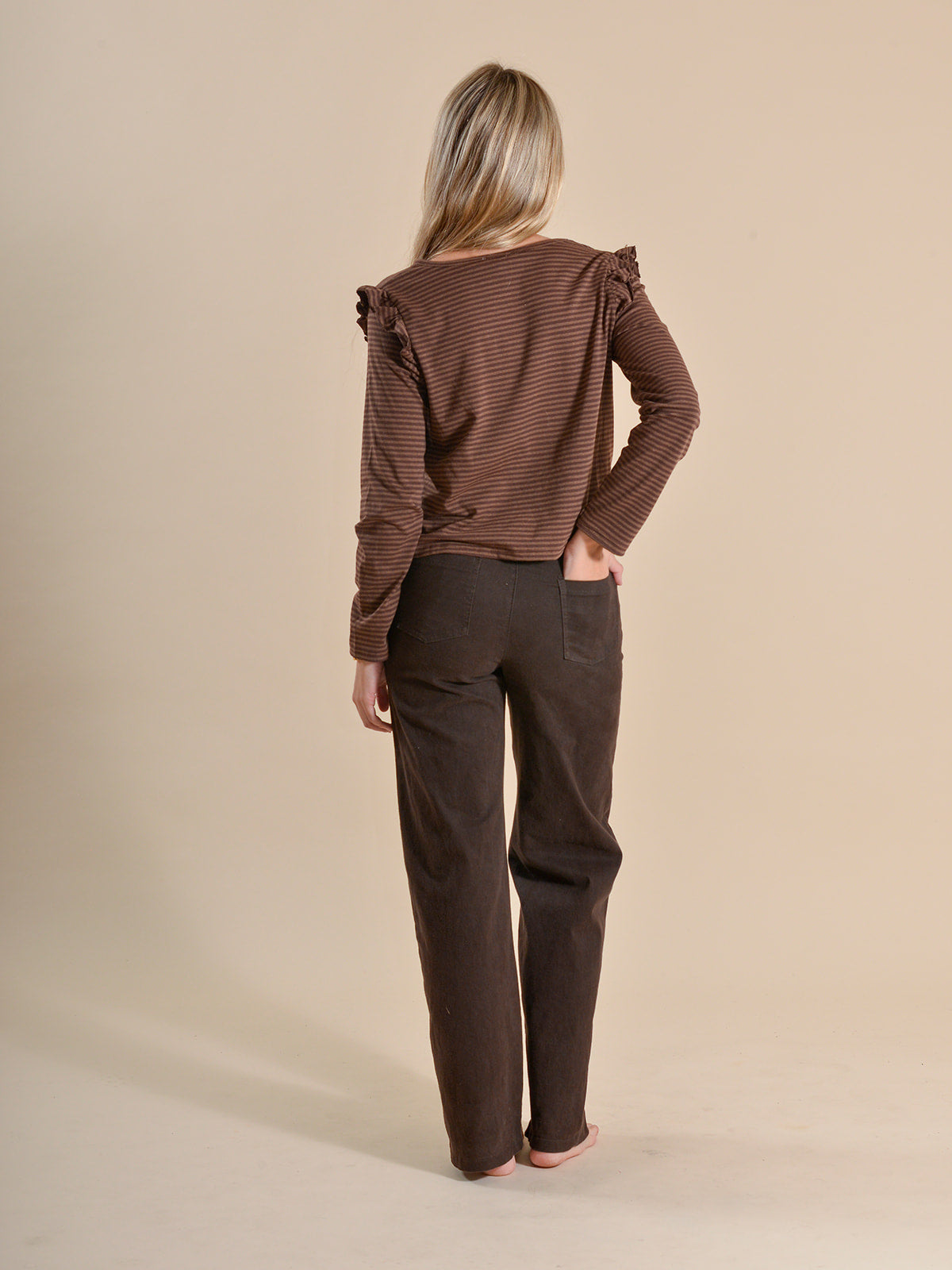 PANTALÓN TACHAS MARRÓN - ONCE28