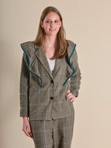 CHAQUETA CUADROS VERDE - ONCE28