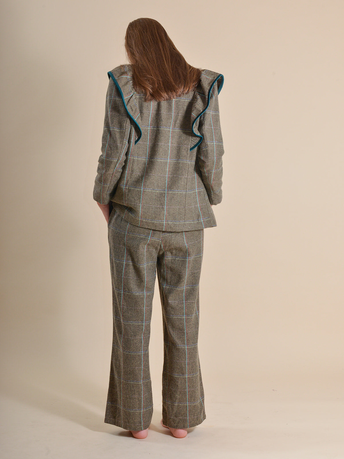 CHAQUETA CUADROS VERDE - ONCE28