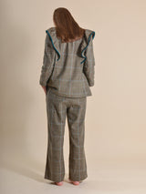 CHAQUETA CUADROS VERDE - ONCE28