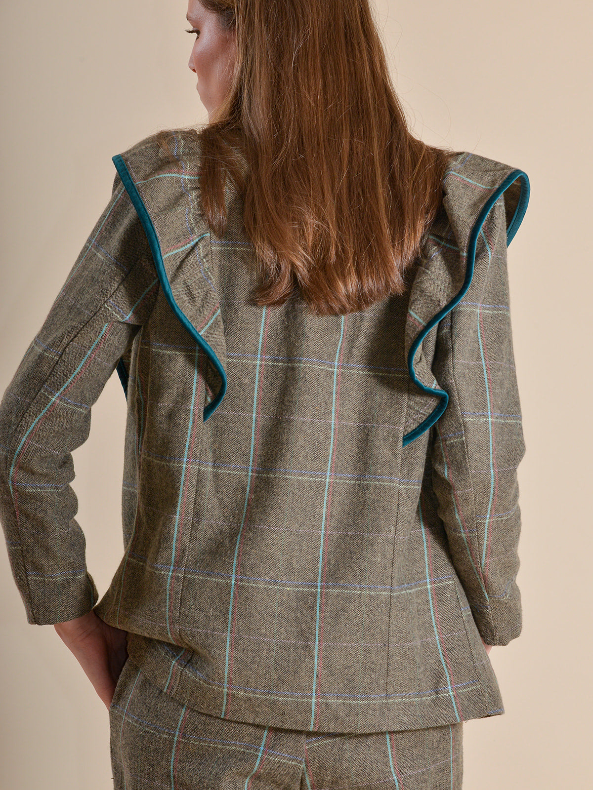 CHAQUETA CUADROS VERDE - ONCE28