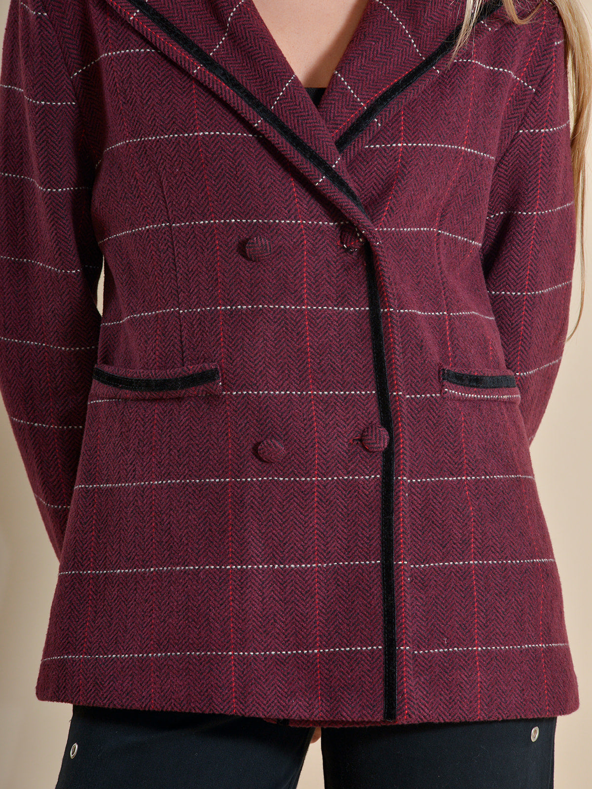 CHAQUETA ESPIGA GRANATE - ONCE28