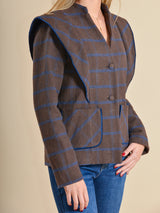 CHAQUETA CUADROS MARRÓN - ONCE28