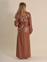 FALDA EFECTO PIEL CAMEL - ONCE28