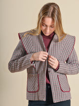 CHAQUETA PATA GALLO GRANATE - ONCE28