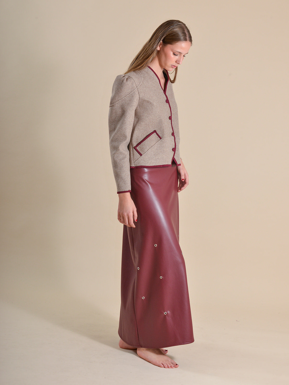 CHAQUETA PAÑO TAUPE - ONCE28