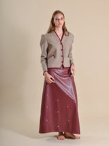 FALDA TACHUELAS GRANATE - ONCE28