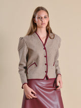 CHAQUETA PAÑO TAUPE - ONCE28