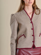 CHAQUETA PAÑO TAUPE - ONCE28