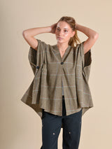 PONCHO CUADROS VERDE - ONCE28