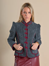 CHAQUETA MICROPANA GRIS - ONCE28