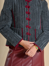 CHAQUETA MICROPANA GRIS - ONCE28