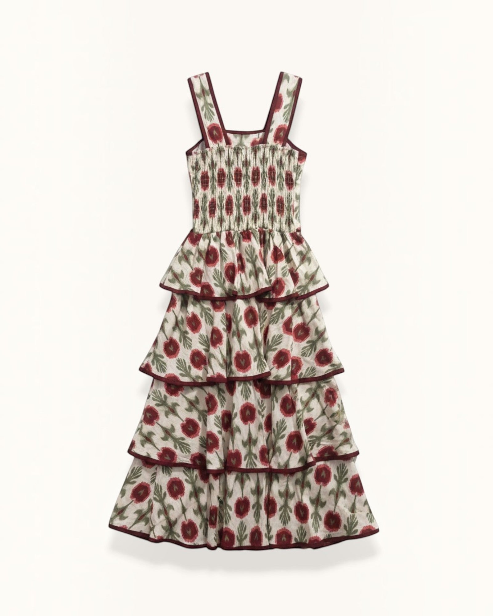 VESTIDO VOLANTES VERDE- ONCE28