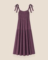 VESTIDO LISO BERENJENA  - ONCE28