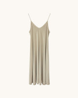 VESTIDO DOBLE CAPA BEIGE - ONCE28