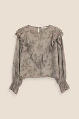 BLUSA BORDADA TAUPE - ONCE28
