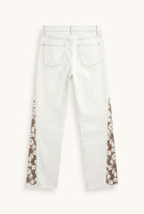 PANTALÓN FLORAL LATERAL - ONCE28