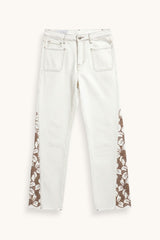 PANTALÓN FLORAL LATERAL - ONCE28