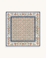 PAÑUELO FRANJA FLORES AZUL - ONCE28