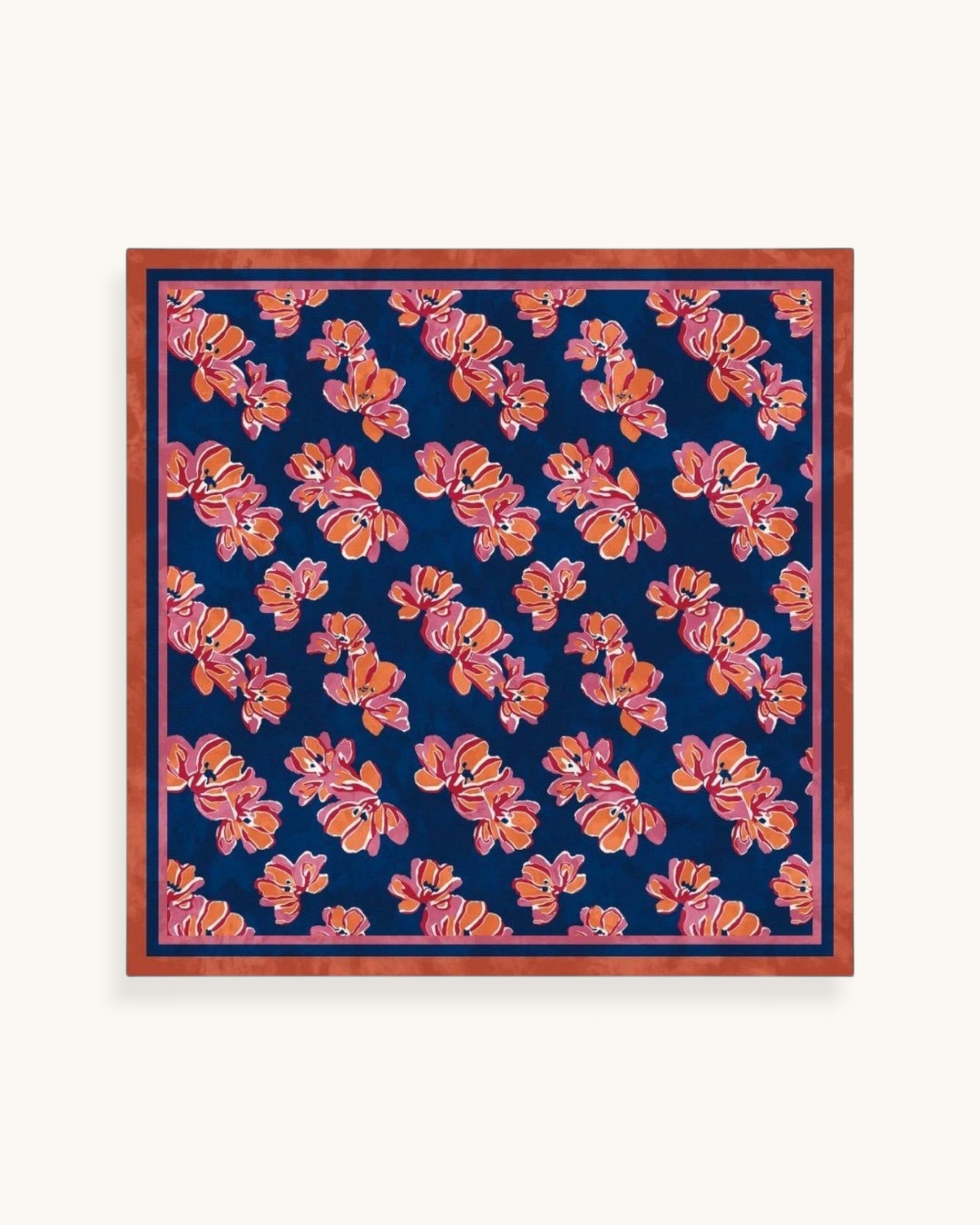 PAÑUELO FLOR GRANDE AZUL - ONCE28