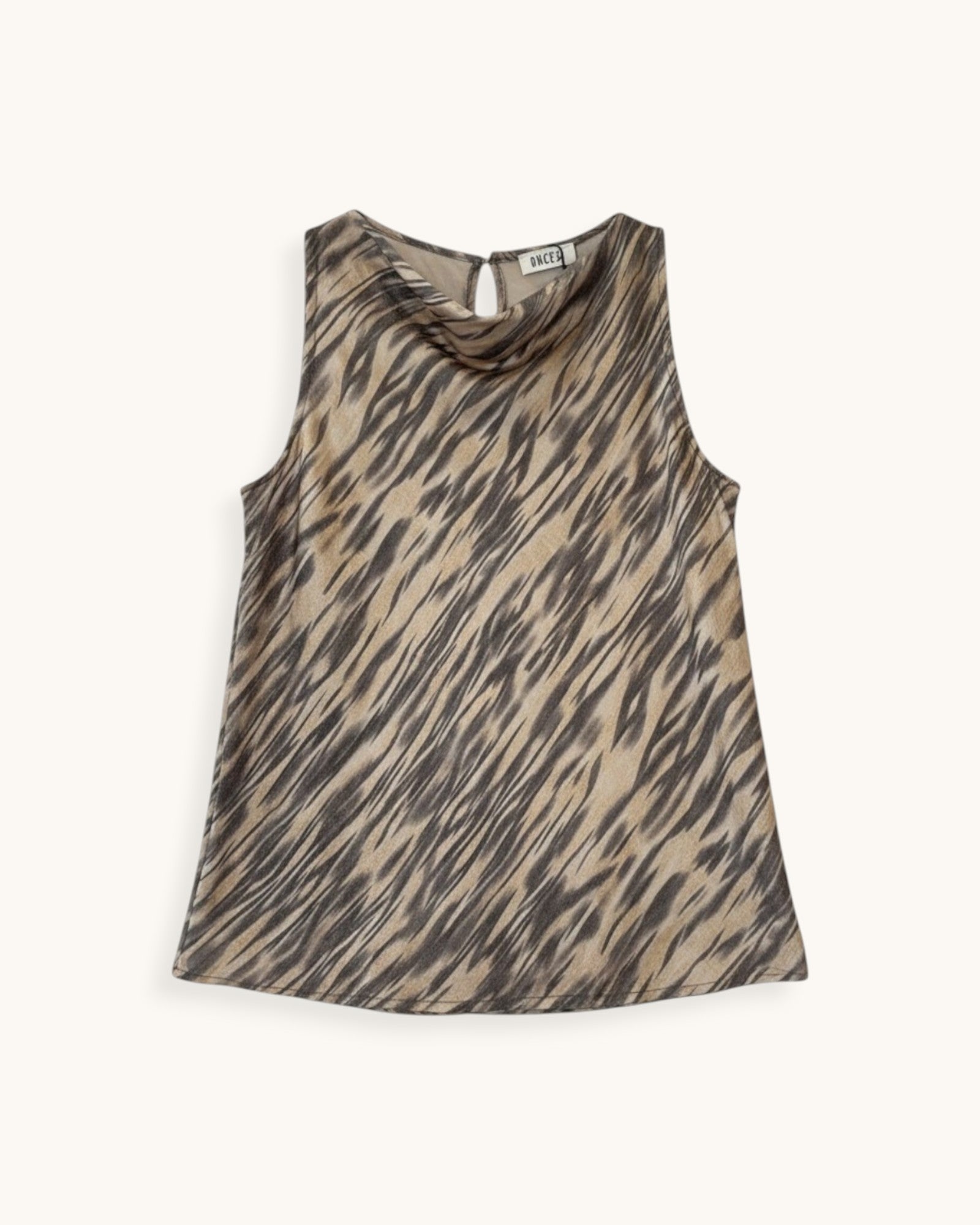 TOP RASO ESTAMPADO BEIGE - ONCE28