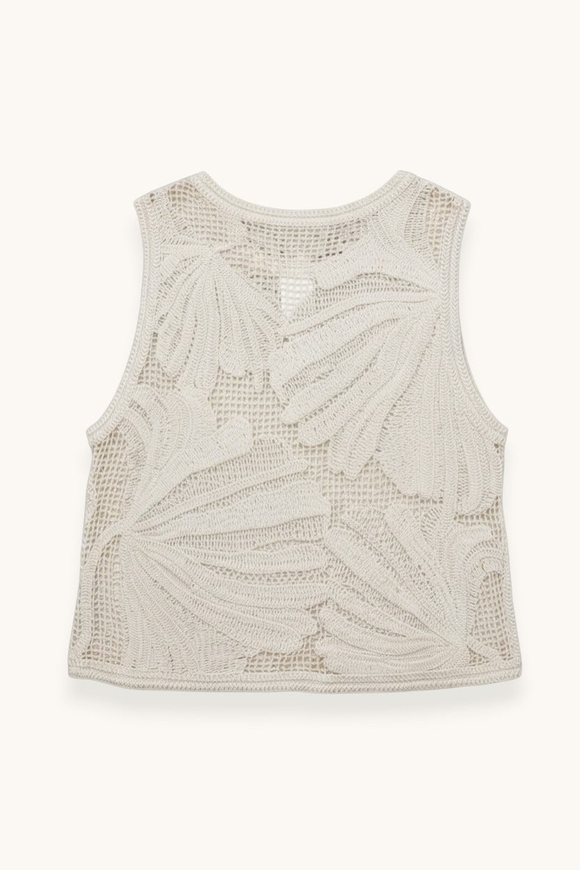 TOP CHOCHET FLORES   - ONCE28