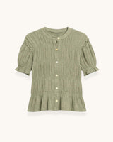 BLUSA FRUNCIDA VERDE - ONCE28